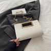 2026 Summer Lacquer Leather Women's Square Gold PU Banquet Bag Fashion Classic Large Capacity Storage Single Shoulder Chain Bag