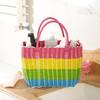 Plastic Handmade Imitation Rattan Shopping Basket Shopping Basket Fruit Picnic Hand Basket Bath Basket Storage Plastic Basket