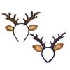 Reindeer Antlers Headband for Women Adults Plush Deer Ears Headpiece Reindeer Horns Costume Accessories for Halloween Christmas Party Cosplay Supplies
