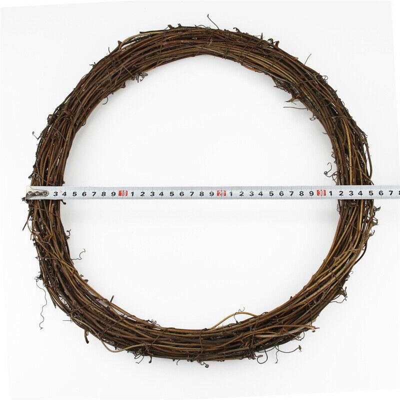 

35 см Рождественский венок из ротанга, ветки, рождественский натуральный венок, искусственные цветы, гирлянда для украшения двери/елки