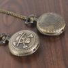 Cartoon Anime Theme Pirates Skull Pattern Quartz Pocket Watch Vintage with Pendant Necklace Men's and Children's Gift