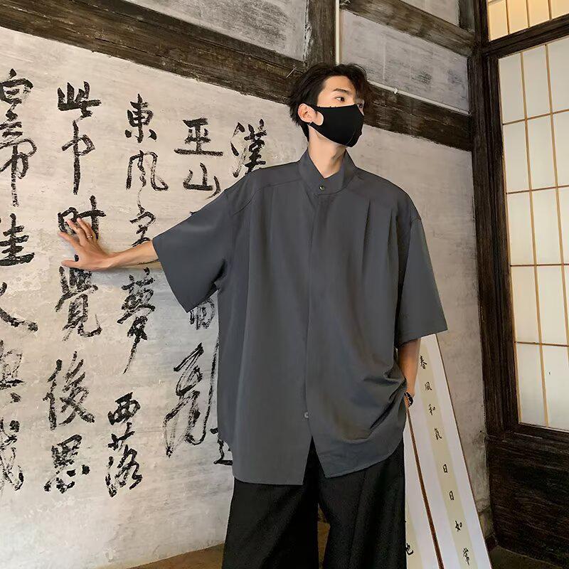 2025 Men's Summer Chinese Style Loose Casual Shirt - Trendy National Tide Design