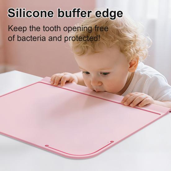 Countertop Protective Pad Silicone Placemat for Toddlers, Non-Slip Food Grade Baby Eating Mat, Portable Waterproof Craft Mat Dining Table with Safety