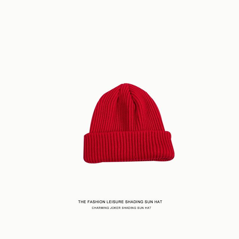Big board knitted hat hip hop wool hat autumn and winter cold hat men show small face warm yuppie hat
