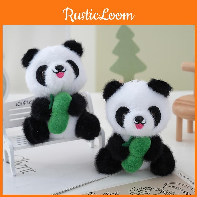 Panda Bamboo Adorable Plush Toy Keyring Key Chain Backpack Pendant Gift Kids