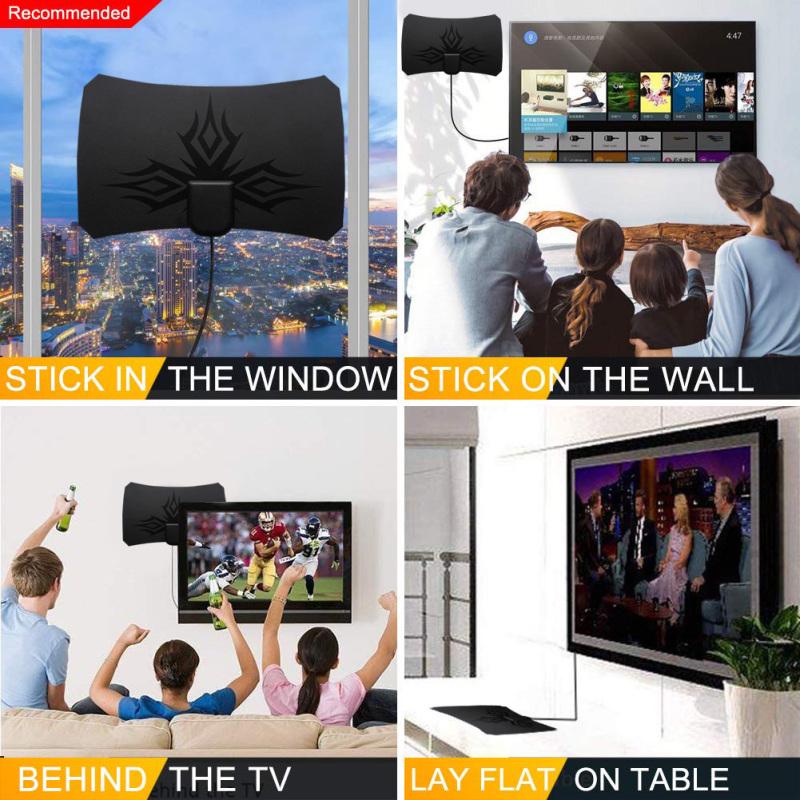 Digital Antenna TV Indoor Crystal Clear Signal Amplifier Ultra-Thin HDTV antenna Satellite Signal