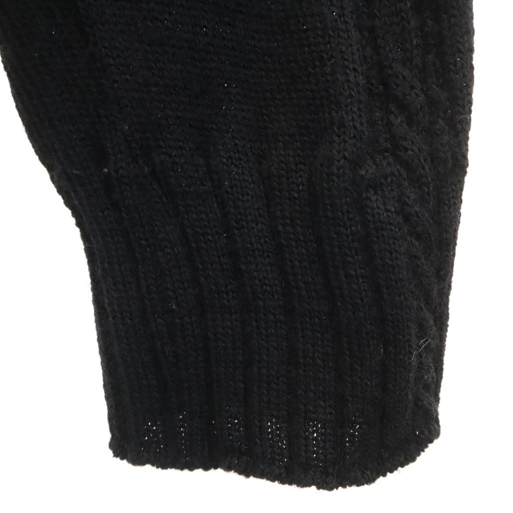 LANVIN en Bleu Hergestellt in Japan Langarm Rollkragenpullover 48 schwarzer Strick Herren Gebraucht