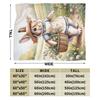 Warm Throw Blanket Travel Office Easter Bunny Blankets  Flannel Bedspread For Bedroom Trend Sofa Bed Cover