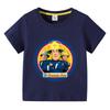 Cute and Fashionable Short-sleeve Top, Children's Fun Summer T-shirt, Children's Sam Firefighter Design T-shirt, Boys/girls