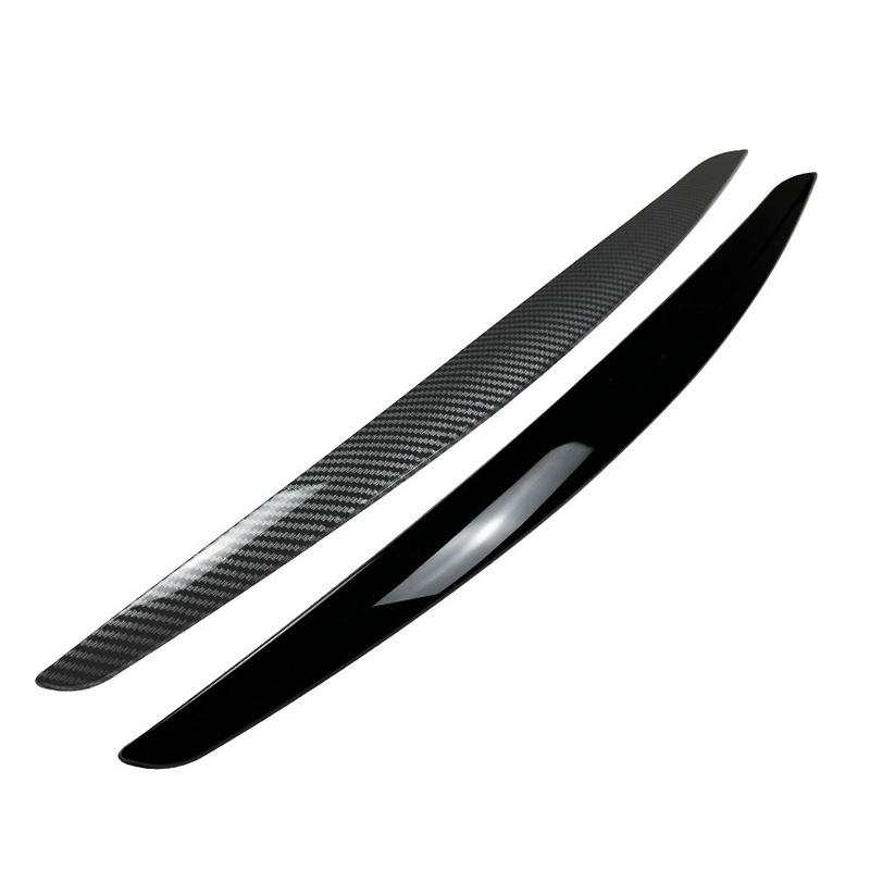 For BMW E92 E93 2Pcs ABS Gloss Headlight Eyebrows Eyelids 3 Series 325i 330i 330d 335i 335d Pre-LCI 3D Stickers Car Accessories