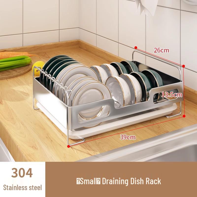 

Кухонный органайзер из нержавеющей стали: Многофункциональная сушилка для посуды, стойка для хранения мисок и тарелок с подставкой для палочек для еды