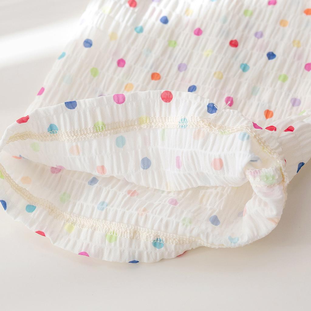Girls' Summer Mosquito Proof Pants Polka Dot Loose Wide Leg Pants Girls' Summer Clothes Breathable Air-conditioned Pants