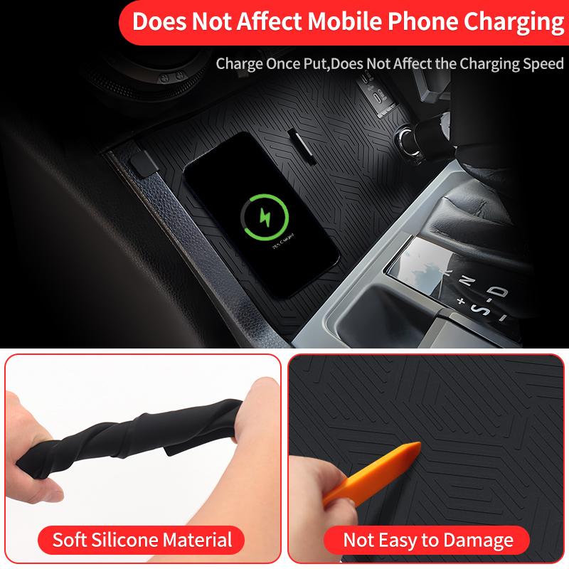For 2024-2026 Toyota Tacoma Dashboard Wireless Charger Silica Gel Pad Interior Upgraded Accessories