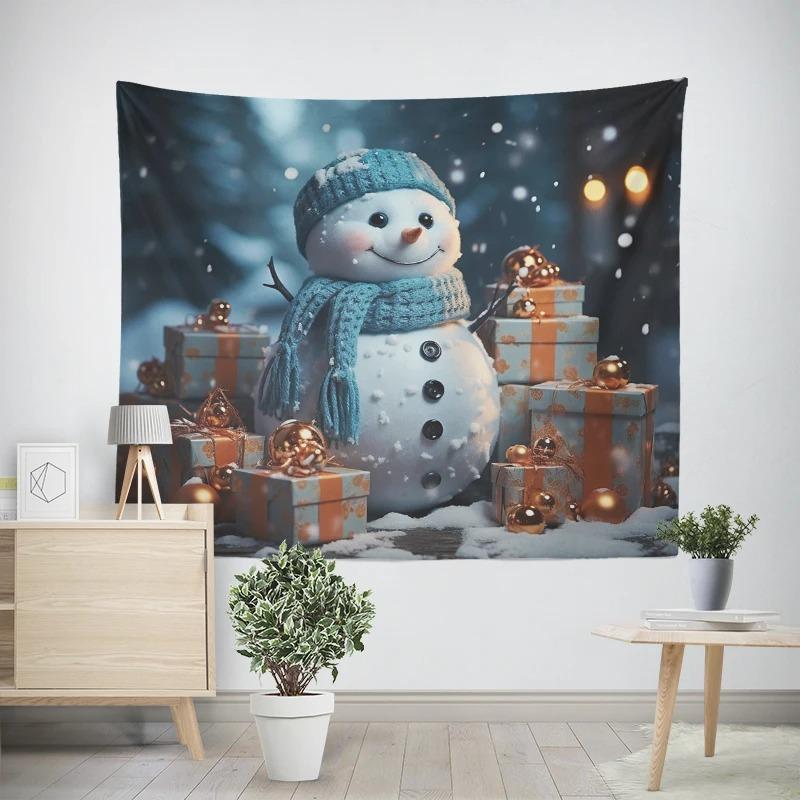 

Рождество Новый год Санта-Клаус Картина Олень Узор Гобелен Гостиная Диван Автомобиль Интерьер Украшения Гобелен 100x75cm