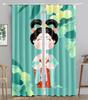 Chinese Animated Maid TraditionalOpera Blackout Window Panel Curtain Living Room Room Bedroom Bathroom Kicthen Door Cupboard Decor Hooks