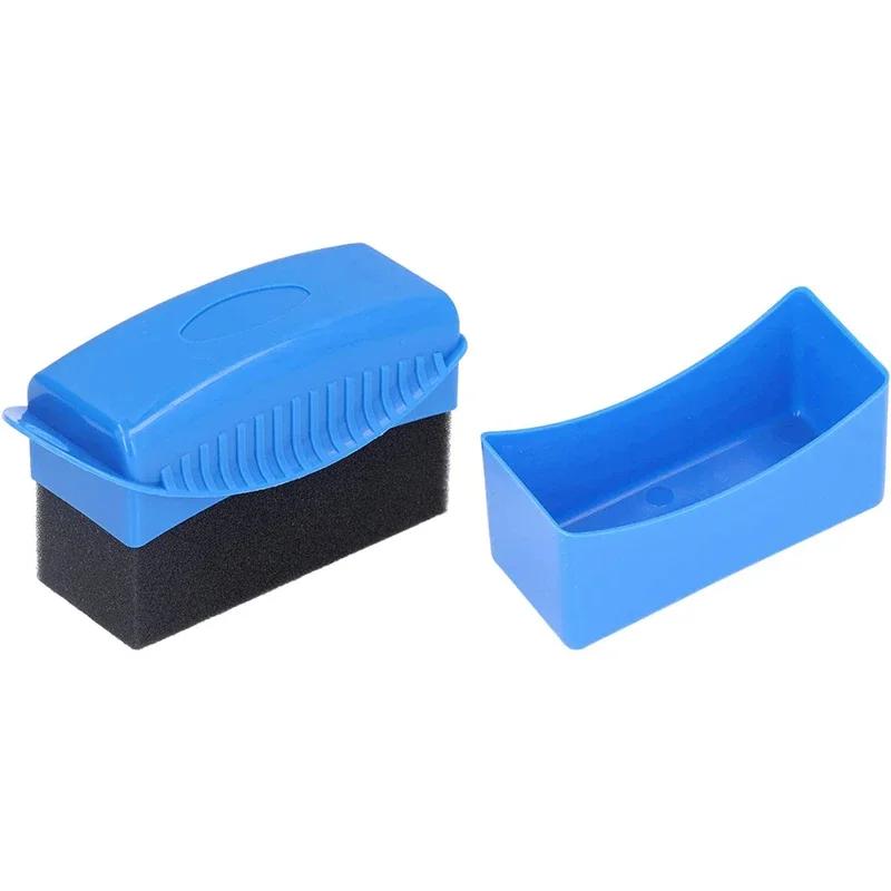 

Car Wheel Polishing Waxing Sponge Brush With Cover ABS Washing Cleaning Tire Contour Dressing Applicator Pads Detail Accessories