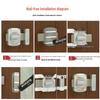 Zinc Alloy Anti-theft Sliding Door Lock with Rotating Bolt