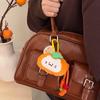 Cute Cartoon Persimmon Peanut Doll Keychain Kawaii Kitten Plush Hanging Ornament Bag Decoration Pendant Accessories Gift