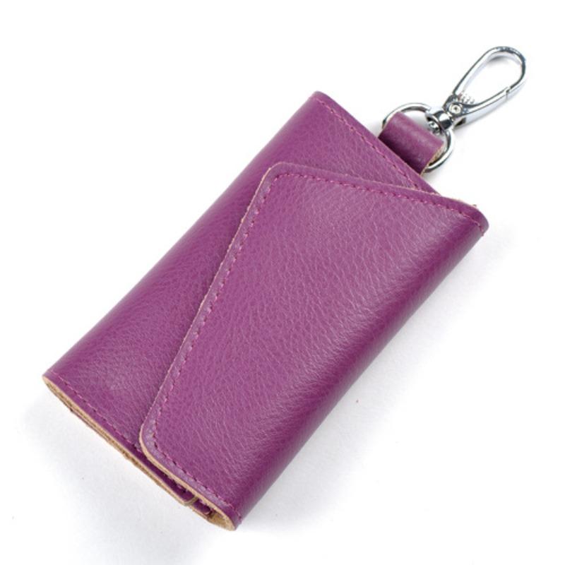 

Men s Multifunctional Key Bag Card Bag Car Key Bag Pinduoduo Leather Waist Hang Wholesale фиолетовый