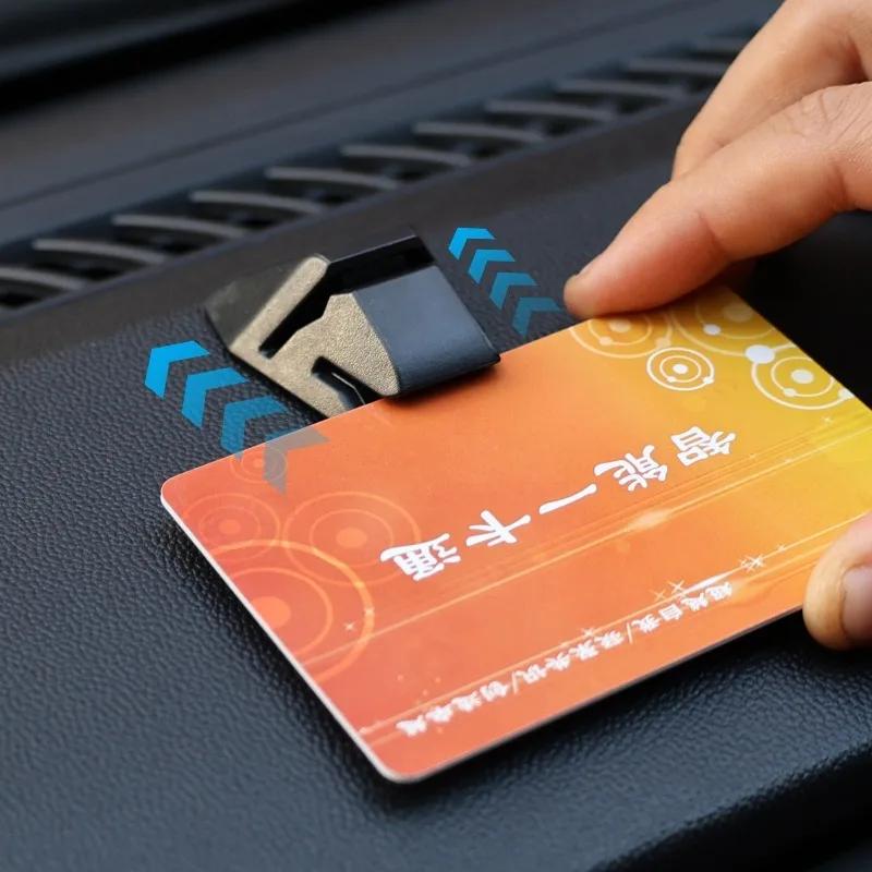 Portable Car Parking Card Clamp Car Temporary Parking Card Ticket Holder Auto Card Bill Holder Mount Car Interior Accessories