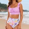 Sexy Bikinis Swimsuits Women's Swimwear Push Up Female Beach Swim Wear High Waist Bathing Suits Brazilian Bikini Set Pool Bather