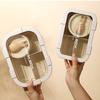 Wheat Straw Lunch Box With Soup Bowl For Office Workers And Students Packaged Food Storage