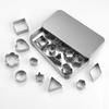 30 PCS Cookie Baking Tool Set Biscuit Moulds Cookie Cutter 10 Different Shapes with Storage Box Stainless Steel Material