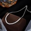 Banyan Tree S925 Silver Pearl Clavicle Necklace: Women's Luxury Niche Design with Broken Silver Accents