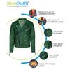 SKINOUTFIT Men Motorcycle Leather Jacket Genuine Green Lambskin Café Racer Biker Outerwear
