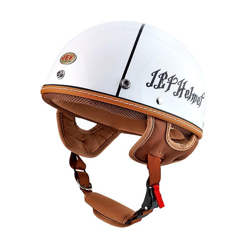 Vintage-Style Half Face Motorcycle Helmet Scooter Electric Bike Riders - 3C Certified ABS Safety Men Women