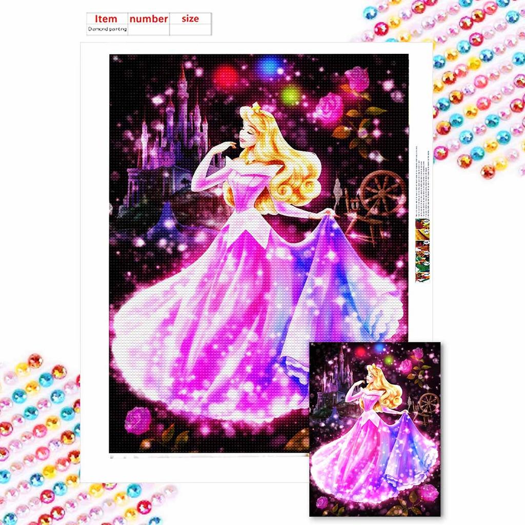 Full Round Diamond Painting Beautiful Princess Art Rhinestone Picture Mosaic DIY 5D Cross Stitch Embroidery Home Decoration