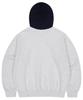 Maha Grid Basic Color Block Hoodie Light Gray(Mg2Efmm421A)