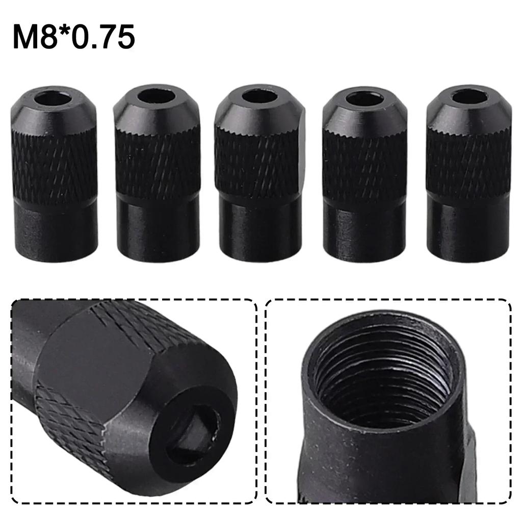 5pcs Drill Chuck For Dremel Accessories Rotary Tools Chuck Nut Power Tool Accessories Zinc Alloy Nuts Abrasive Parts M8x0.75mm