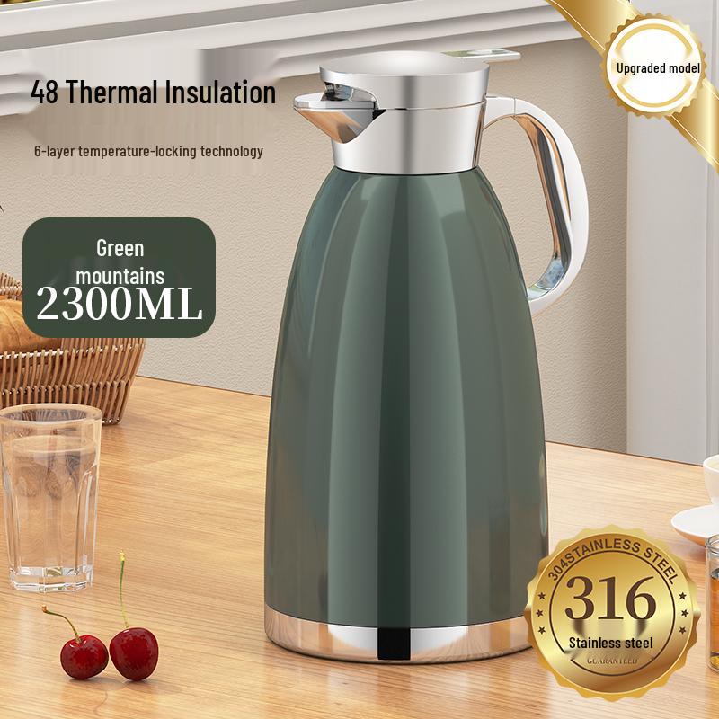 Stainless Steel Insulated Water Kettle - Large Capacity 316 Thermos Pot for Stewing Tea and Keeping Water Warm