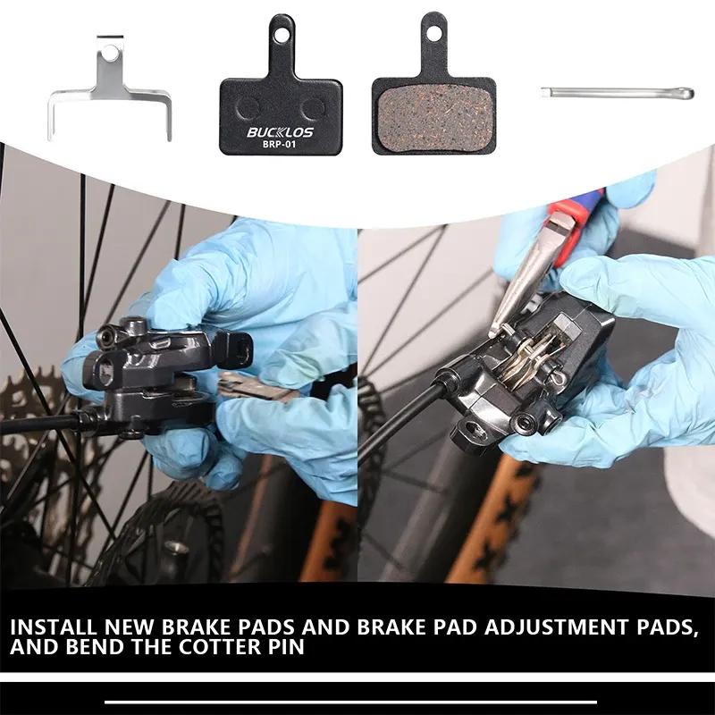 BUCKLOS Semi-Metal Brake Pads Mountain Bike Hydraulic Disc Brake Pads for SHIMANO B01S B05S MTB Road Bicycle Cycling Brake Part