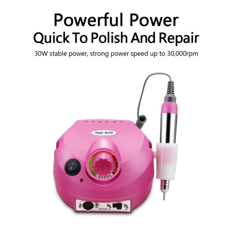 35000RPM Mașină electrică de găurit unghii Seturi de freze pentru manichiură Sfaturi pentru unghii Manichiură Pilă electrică pentru pedichiură