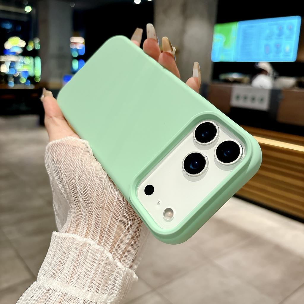 Custodia in Silicone Liquido Fluorescente Luminoso Per Per Iphone 17 Air 17Pro 17ProMax Protezione Pulsanti in Silicone Copertura Solida Morbida Opaca