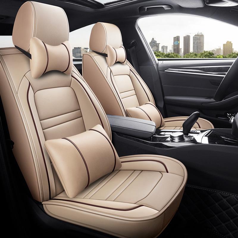 Compatible with 2013, 2015, 2016 Buick Excelle Leather Car Seat Cover, All-Season, Full Coverage