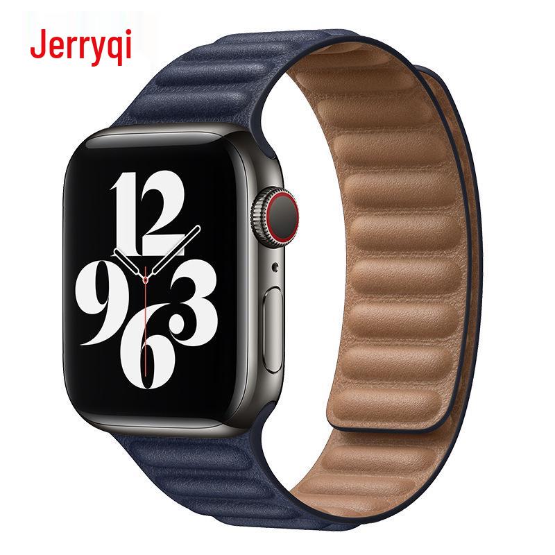 Dvoubarevný magnetický kožený řemínek na zápěstí Apple Watch pro Series SE/765432