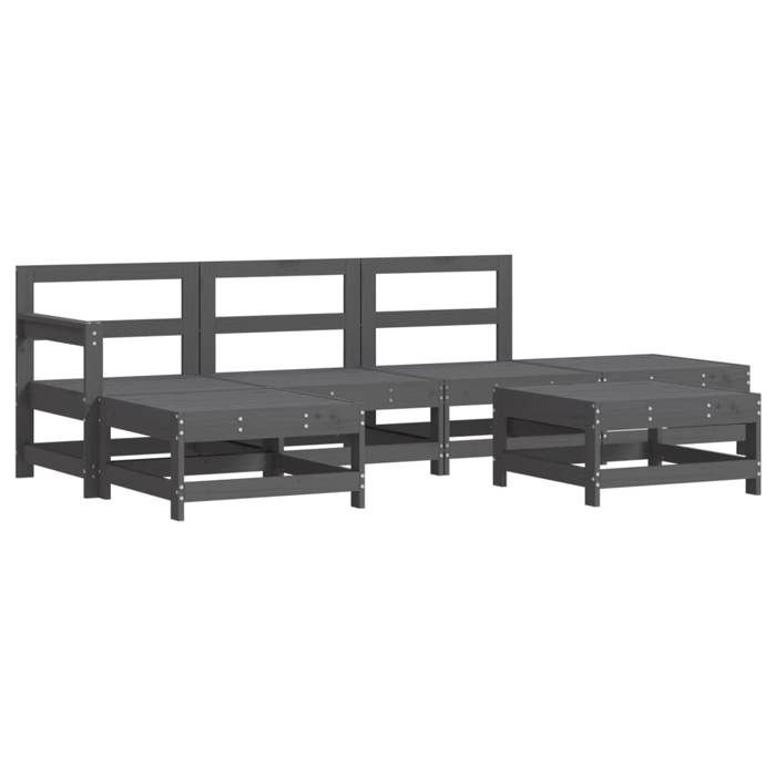 VidaXL Garden Lounge Set with Cushions 6 Pcs, Sofas with Backrest and Armrest, Furniture Set with Coffee Table Patio 3185908
