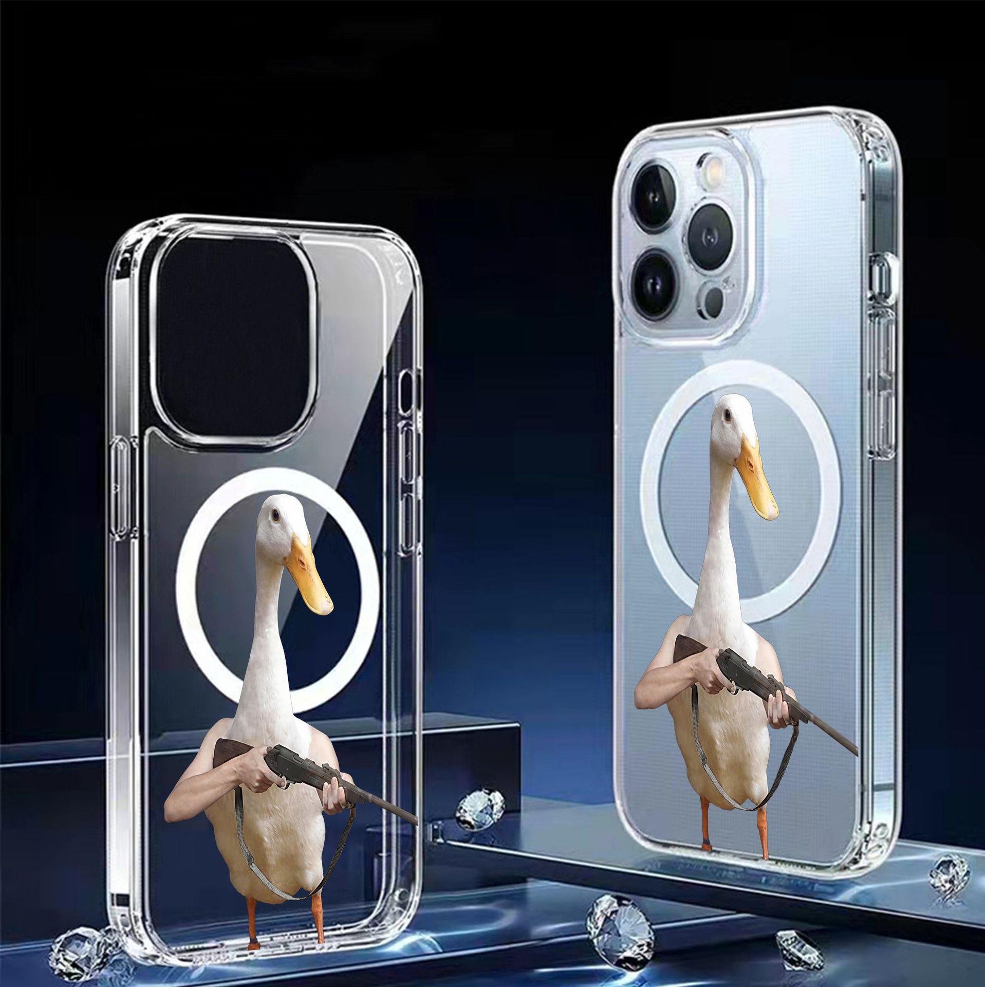 Guard Duck Transparent Magnetic Case for iPhone 15/16/17 Pro Max - Full Coverage Protective Cover iPhone 16 Pro