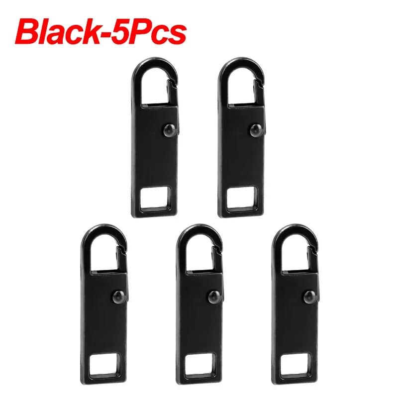 5/1Pcs Metal Zipper Pull Replacement Instant Repair Zipper Head Puller for Clothes Purse DIY Sewing Detachable Zipper Slider Tap