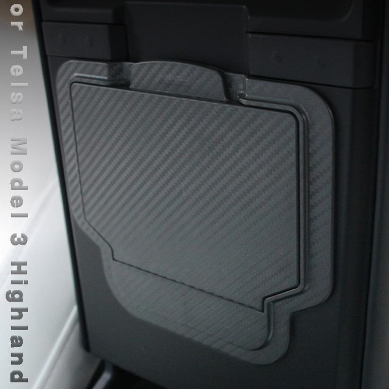 for Tesla Model Y Juniper 2025 Armrest Box Hidden Storage Organizer Box Carbon Fiber Pattern New Model 3 Highland Card Holder