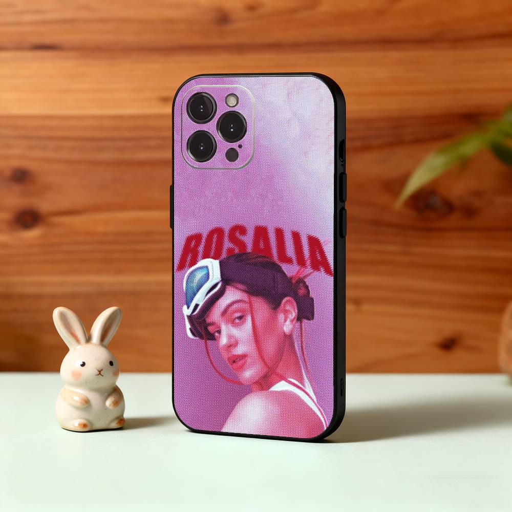 

R-Rosalia Spanish singer Phone Case For iPhone17 16 15 14 13 12 11 Pro Max Plus,5G Soft Black Case iPhone12PRO