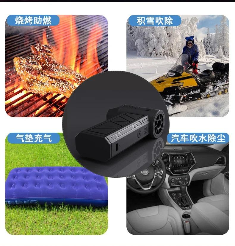 Mini Turbo Jet Fan 53M/S Portable Turbo Fan 130000RPM Brushless Mini Air Blower Electric Air Duster 3 Gear Handheld Duct Fan