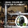 No Clog Filament Three-Color Gradient Silk PLA Filament, 1.75mm 1Kg Spool, Shiny Multicolor 3D Printer for DIY Printing Figurines Models Crafts