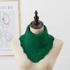 Woman Winter Knitted Lace Ring Scarf Outdoor Warm Turtleneck Neck Warmer Detachable Winter Windproof Triangle Scarf  29*26Cm
