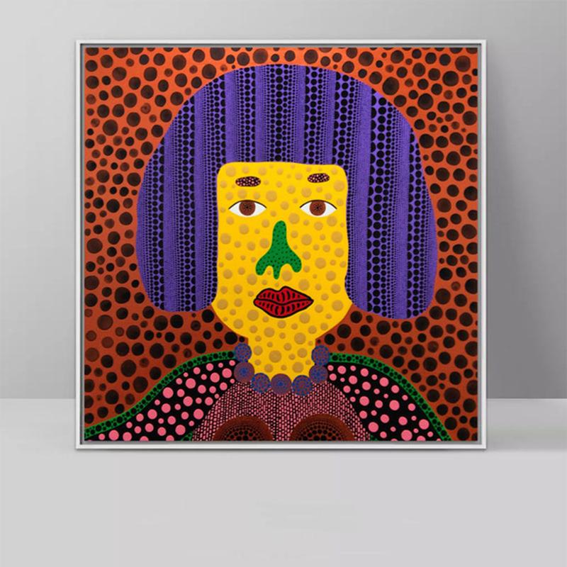 

Yayoi Kusama Абстрактне мистецтво Гарбуз Картина на полотні Сучасні плакати та принти Настінне мистецтво Картина для прикраси вітальні Куадрос 60X60cm Unframed