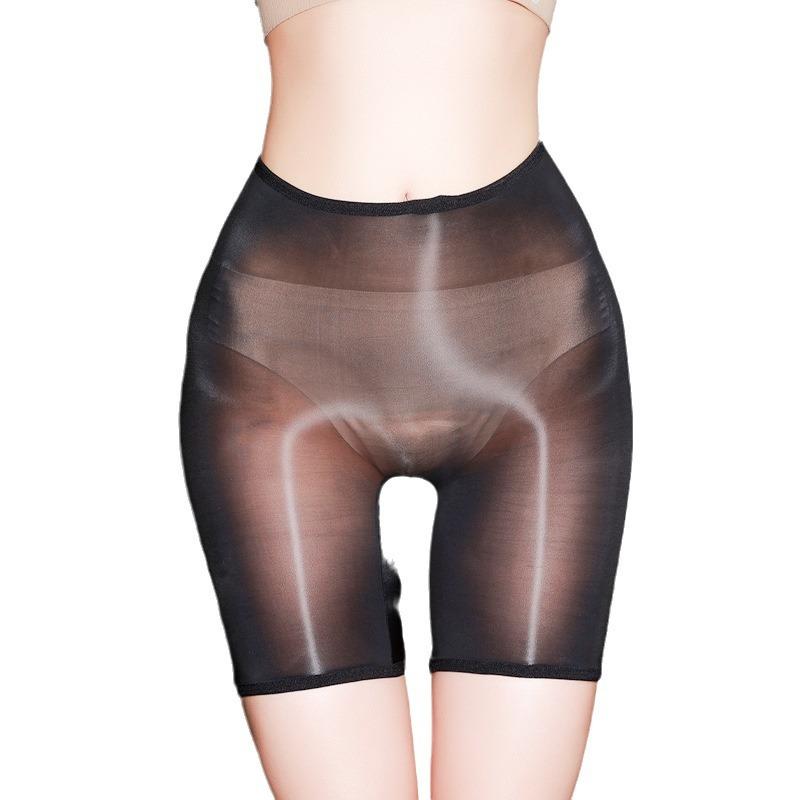 Fully Transparent Ultra-Thin Sexy Stockings Panties Glossy Silky High Elasticity See-Through Temptation Boxer Briefs Couple Styl