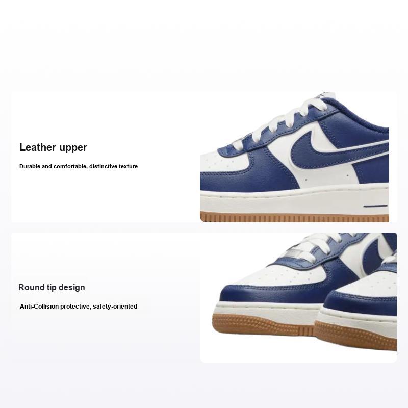 Nike Air Force 1 LV8 3 GS College Pack - Midnight Navy Kinder Sneakers Blue Sail Gum-Medium-Brown DQ5972-101